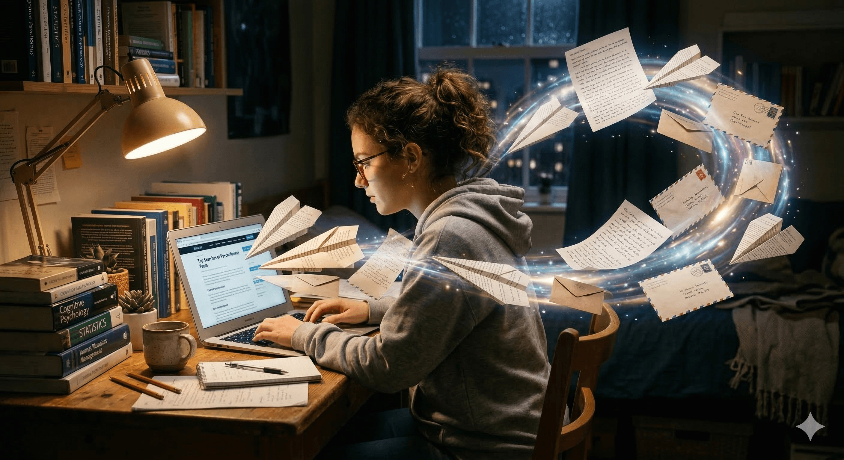 Student studying with career insights