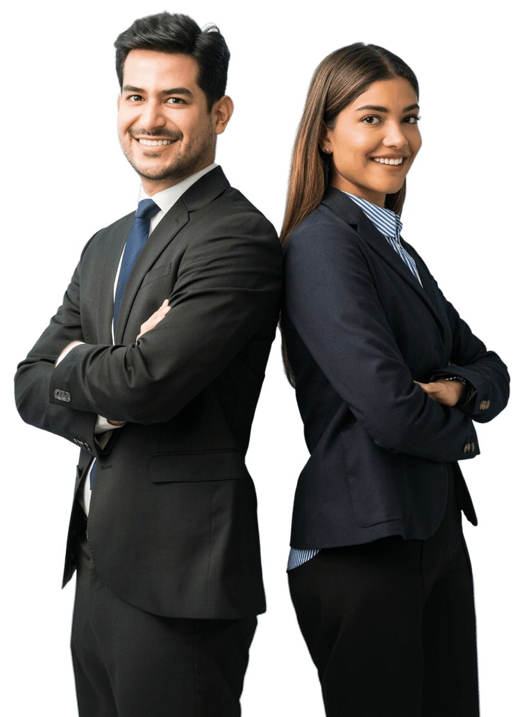 Man and Woman in Formal Attire